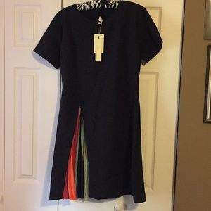 Black dress w/rainbow folds
